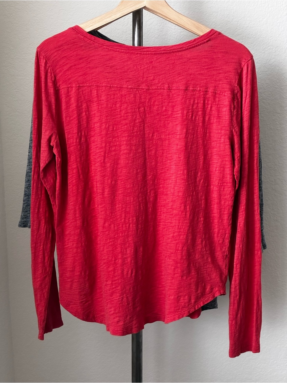 Bundle of 2 Loft sz M T Shirts Cotton and Linen Coral Heather Grey - Picture 3 of 8